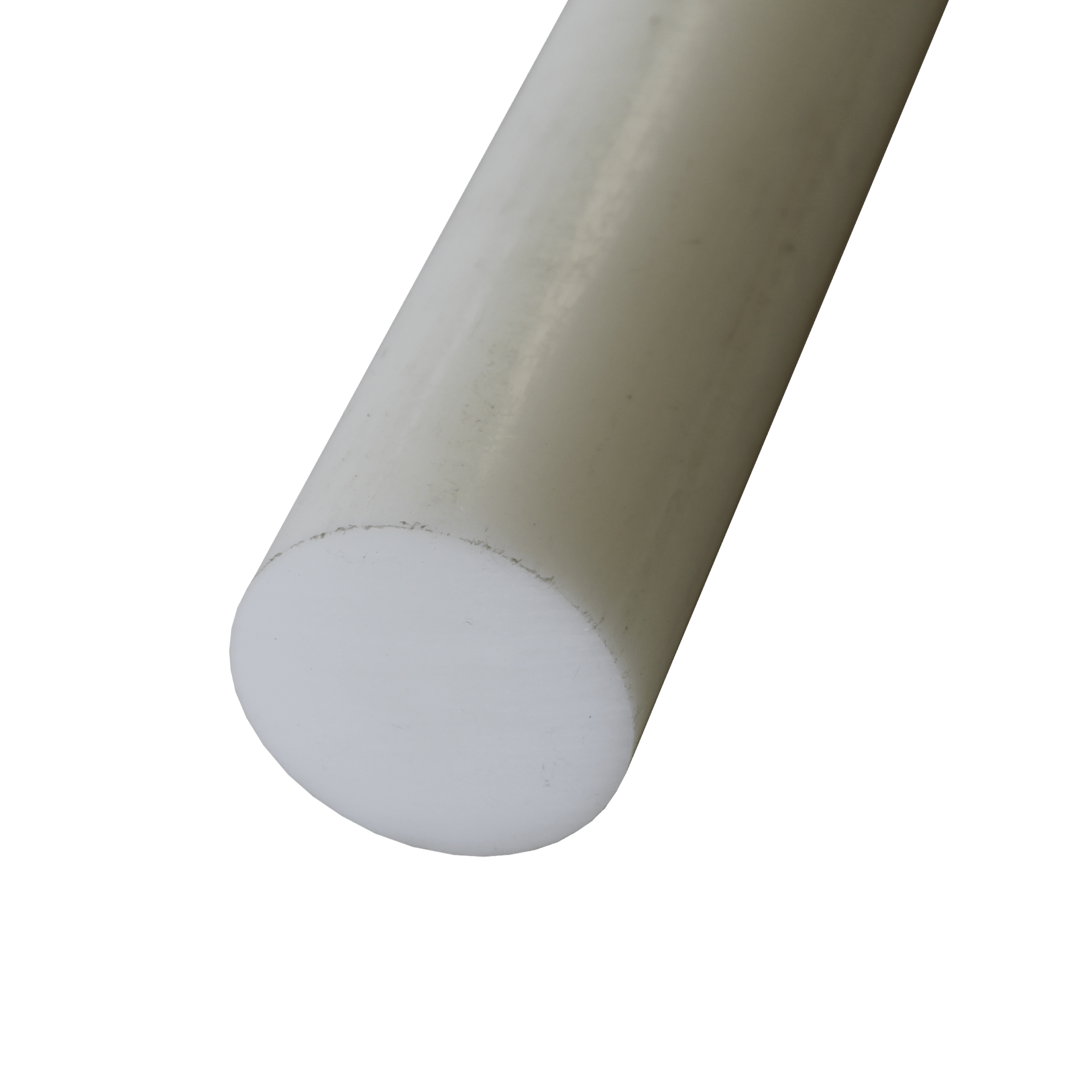 2 Diameter x 3 ft White Acetal Plastic Rod Long 